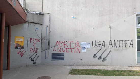 L&rsquo;UNI d&eacute;nonce des menaces de mort visant ses militants sur les murs de l&rsquo;UGA