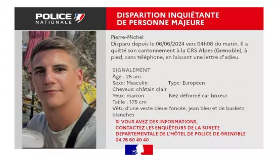 Appel à témoins à Grenoble : un policier recherché après avoir laissé une lettre d'adieu derrière lui Appel à témoins à Grenoble : un policier recherché après avoir laissé une lettre d'adieu derrière lui